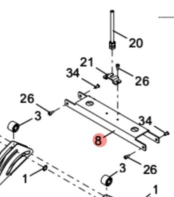  KLW-M372C-01 BRKT.,ADJUST BOLT YAMAHA YSM20R